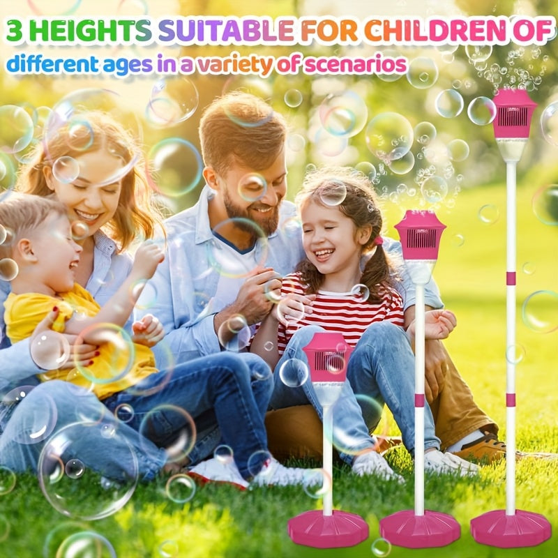 Máquina automática de bolhas, suporte de altura ajustável, bláster automático de bolhas para diversão, presentes para rapazes e raparigas, adultos, aniversário, casamento, festa ao ar livre, brinquedo, fabricado na China