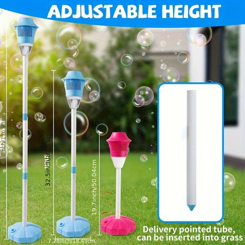 Máquina automática de bolhas, suporte de altura ajustável, bláster automático de bolhas para diversão, presentes para rapazes e raparigas, adultos, aniversário, casamento, festa ao ar livre, brinquedo, fabricado na China