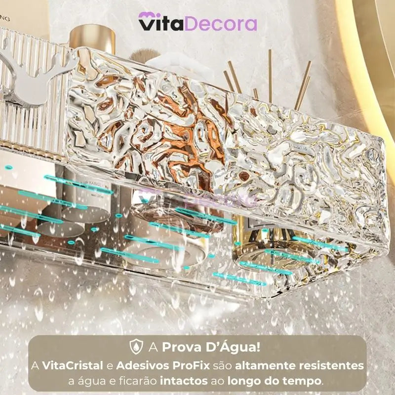 VitaCril - Suporte Organizador Acrílico + Kit Adesivos ProFix™ [FRETE GRÁTIS]