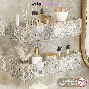 VitaCril - Suporte Organizador Acrílico + Kit Adesivos ProFix™ [FRETE GRÁTIS]