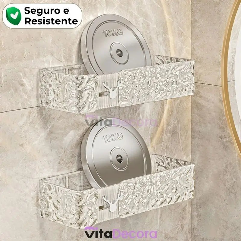 VitaCril - Suporte Organizador Acrílico + Kit Adesivos ProFix™ [FRETE GRÁTIS]