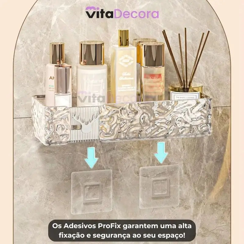 VitaCril - Suporte Organizador Acrílico + Kit Adesivos ProFix™ [FRETE GRÁTIS]