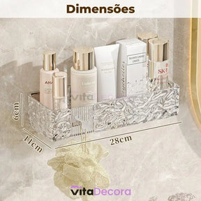 VitaCril - Suporte Organizador Acrílico + Kit Adesivos ProFix™ [FRETE GRÁTIS]