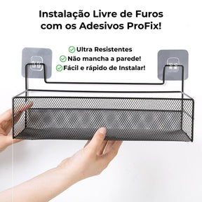 Cesto Organizador Suporte Aramado – Com Adesivos ProFix!