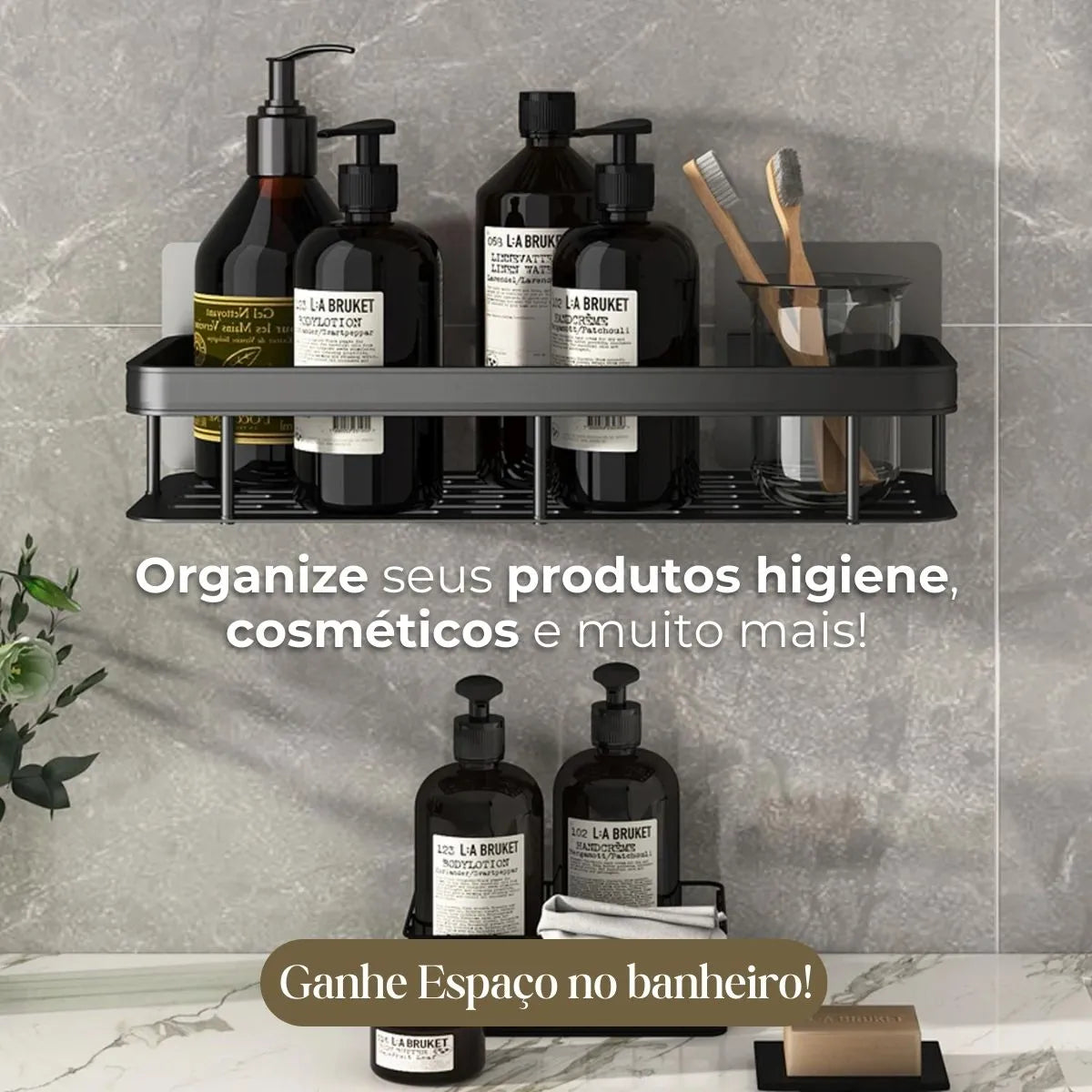 VitaAlu - Suporte Organizador Alumínio + Kit Adesivos ProFix™ de Brinde! [FRETE GRÁTIS]