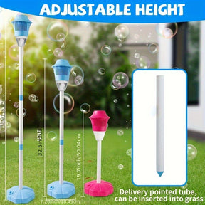Máquina automática de bolhas, suporte de altura ajustável, bláster automático de bolhas para diversão, presentes para rapazes e raparigas, adultos, aniversário, casamento, festa ao ar livre, brinquedo, fabricado na China